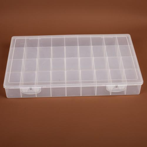 36格美术颜料调色盒 硬盖pp透明塑料水粉颜料调色盒 水彩美术用具